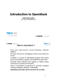 Introduction to Openstack