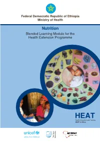 Nutrition Blended Learning Module for the Health Extension Programme