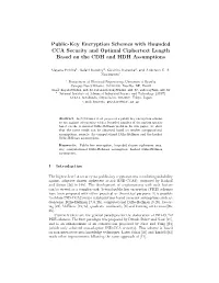 Public-Key Encryption Schemes with Bounded CCA Security and Optimal Ciphertext Length Based on the CDH and HDH Assumptions