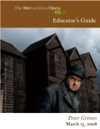 Educator's Guide Peter Grimes