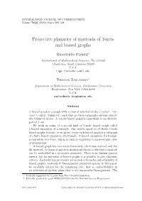 Projective Planarity of Matroids of 3-Nets and Biased Graphs