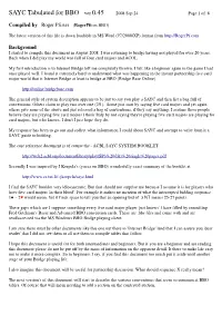 SAYC Tabulated for BBO Ver 0.45 2008 Sep 24 Page 1 of 8