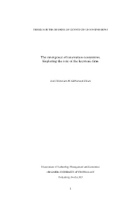 The Emergence of Innovation Ecosystems: Exploring the Role of the Keystone Firm