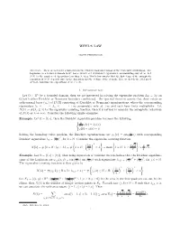 WEYL's LAW 1. Introduction Let Ω ⊂ R N Be a Bounded Domain, Then We