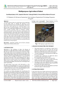 Multipurpose Agricultural Robot