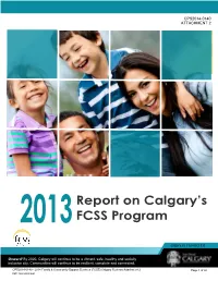 Report on Calgary's FCSS Program
