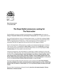 The Royal Ballet Announces Casting for the Nutcracker