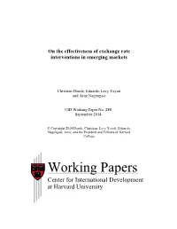 On the Effectiveness of Exchange Rate Interventions in Emerging Markets