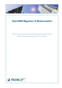Openvms Migration & Modernization