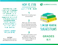 Suggestions from Students and Librarians for Some Good Summer Reading
