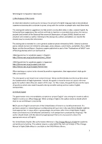 1 NAOJ English Composition Style Guide 1) the Purpose of This Guide