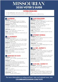 2020 Voter's Guide