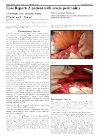 Case Report: a Patient with Severe Peritonitis