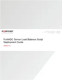 Fortiadc Server Load Balance Script Deployment Guide