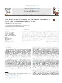 Investigation on Energy Absorption Efficiency of Each Layer in Ballistic