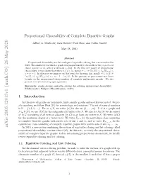 Proportional Choosability of Complete Bipartite Graphs, It Is Worth Brieﬂy Addressing the Choosability of Complete Bipartite Graphs
