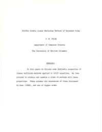 Stiffly Stable Linear Multistep Methods of Extended Order J.M. Varah Department of Computer Science the University of British Co