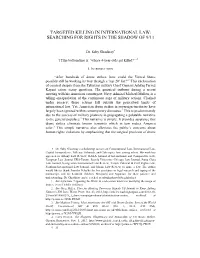 Targeted Killing in International Law: Searching for Rights in the Shadow of 9/11