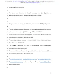 The Identity and Distribution of Bhavania Annandalei Hora 1920 (Cypriniformes