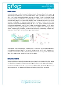 Data Sheet SPR Binding Assay Examples Info@Giffordbioscience