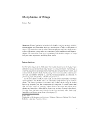 Morphisms of Rings