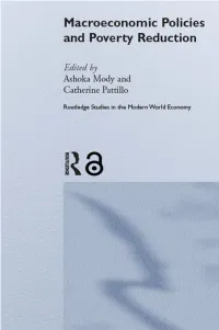 Page 2 Macroeconomic Policies and Poverty Reduction Macroeconomic
