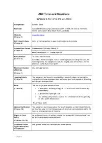 Terms and Conditions