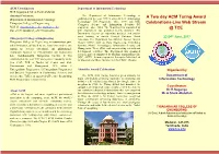 A Two Day ACM Turing Award Celebrations-Live Web Stream @
