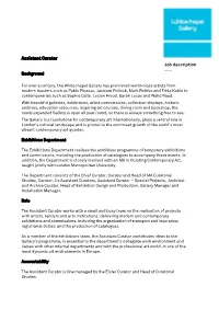 Assistant Curator Job Description ……