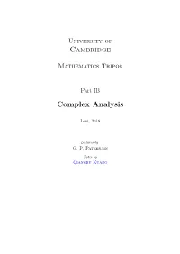Complex Analysis