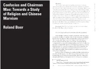 Confucius and Chairman S Dismissed Confucius As a Feudal Ideologue Who Developing a Position S I I S Which Bolstered the Ruling Class