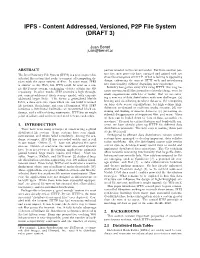 Content Addressed, Versioned, P2P File System (DRAFT 3)