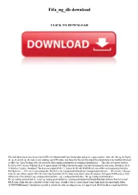 Fifa Ng Db Download