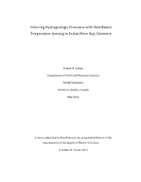 Inferring Hydrogeologic Processes with Distributed Temperature Sensing in Indian River Bay, Delaware