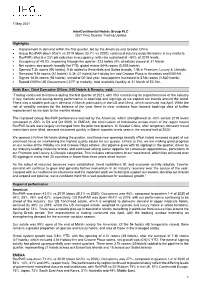 Intercontinental Hotels Group PLC 2021 First Quarter Trading Update