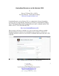 Journalism Resources on the Internet 2021