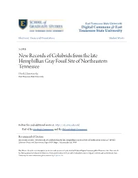 New Records of Colubrids from the Late Hemphillian Gray Fossil Site of Northeastern Tennessee Derek J
