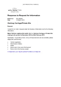 Response to Request for Information