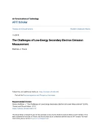 The Challenges of Low-Energy Secondary Electron Emission Measurement