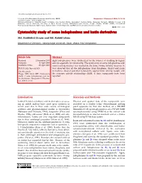 Cytotoxicity Study of Some Indophenines and Isatin Derivatives