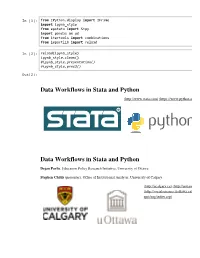 Data Workflows with Stata and Python