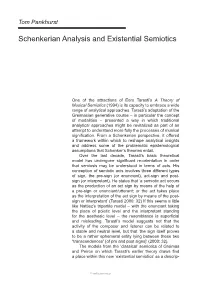 Existential Semiotics and Schenkerian Analysis