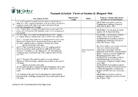 Footpath Schedule - Parish of Stratton St