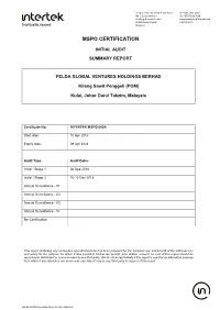 MSPO Summary Report