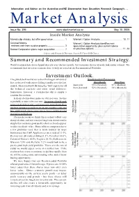 Summary and Recommended Investment Strategy. Investment