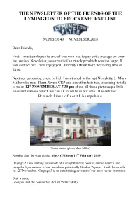 The Newsletter of the Friends of the Lymington to Brockenhurst Line