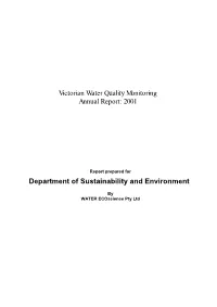 Victorian Water Quality Monitoring Annual Report: 2001
