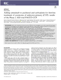 Adding Cetuximab to Paclitaxel and Carboplatin for First-Line
