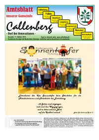 Amtsblatt Unserer Gemeinde Callenberg – 11