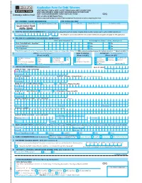 Application Form for Debt Schemes